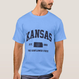 Kansas KS USA vintage State Athletic Style Oversiz T-Shirt