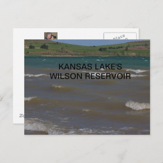 KANSAS LAKE'S WILSON RESERVOIR POSTKARTE (Vorne/Hinten)