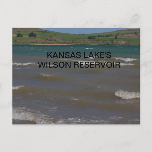 KANSAS LAKE'S WILSON RESERVOIR POSTKARTE (Vorderseite)