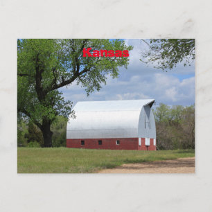 Kansas Land Roter Stall Postkarte