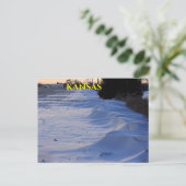 KANSAS LAND SNOW BANK POST CARD. POSTKARTE (Stehend Vorderseite)