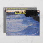 KANSAS LAND SNOW BANK POST CARD. POSTKARTE (Vorne/Hinten)