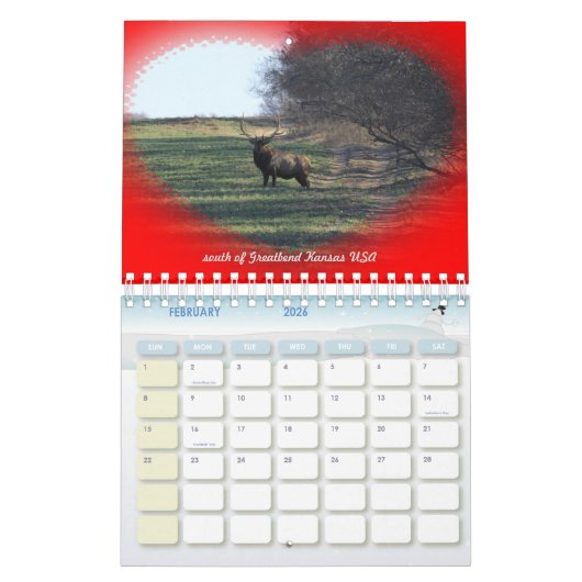 Kansas Landschaft Kalender (Feb 2026)