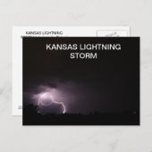KANSAS LIGHTNING STORM POSTKARTE (Vorne/Hinten)