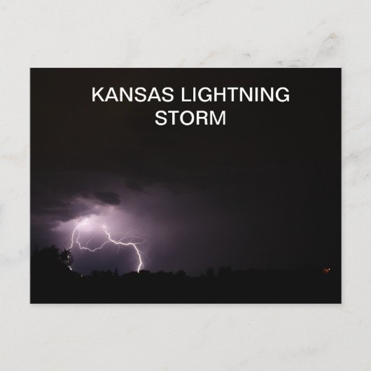 KANSAS LIGHTNING STORM POSTKARTE (Vorderseite)