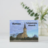Kansas Limestone Church Post Card Postkarte (Stehend Vorderseite)