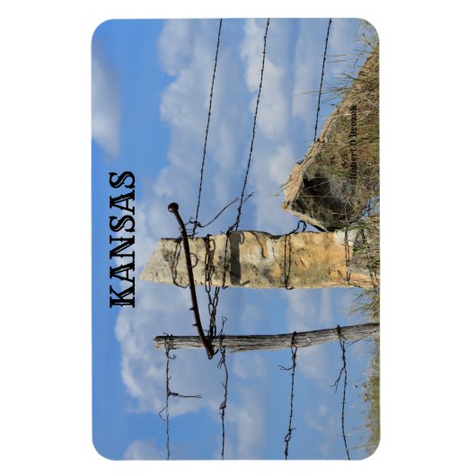 Kansas Limestone Fence Magnet (Vertikal)