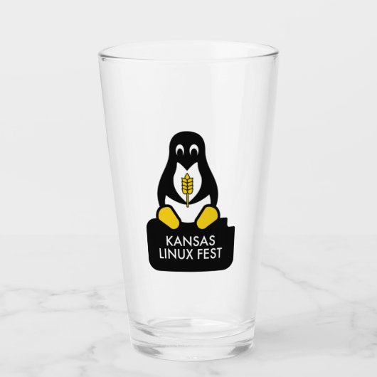 Kansas Linux Fest Beer Glass Glas (Vorderseite)