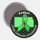 Kansas Lyme Disease Awareness Magnet (Vorderseite/Rückseite)