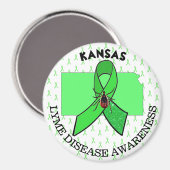 Kansas Lyme Disease Awareness Magnet (Vorderseite/Rückseite)
