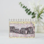 Kansas Map Art Postkarte (Stehend Vorderseite)