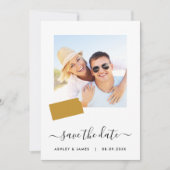 Kansas Map Foto Wedding Save the Date Card (Vorderseite)