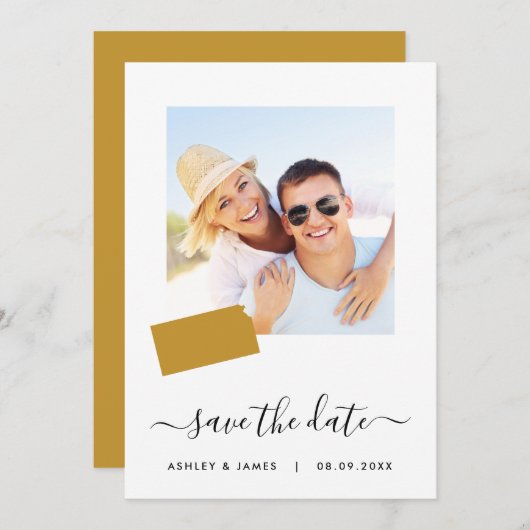 Kansas Map Foto Wedding Save the Date Card (Vorne/Hinten)