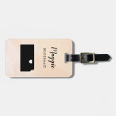 Kansas Map Gepäcktag, Hochzeitsfeier Willkommen Gepäckanhänger (Vorderseite horizontal)