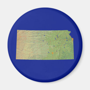 Kansas Map Magnet