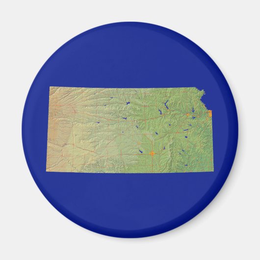Kansas Map Magnet (Vorne)