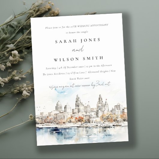 Kansas Missouri Watercolor Hochzeitsfeier Einladung