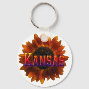 Kansas mit Sonnenblume Schlüsselanhänger