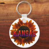 Kansas mit Sonnenblumen Schlüsselanhänger (Vorderseite)