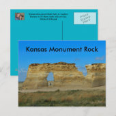 Kansas Monument Rock POST CARD Postkarte (Vorne/Hinten)