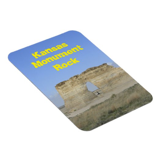 Kansas Monument Rock Square Magnet (Rechte Seite)