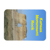 Kansas Monument Rock Square Magnet (Horizontal)