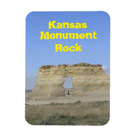 Kansas Monument Rock Square Magnet (Vertikal)