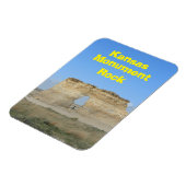 Kansas Monument Rock Square Magnet (Linke Seite)