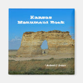 Kansas Monument Rock Square Magnet (Vorne)