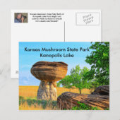 Kansas Mushroom Staat Park Kanopolis POST CARD Postkarte (Vorne/Hinten)