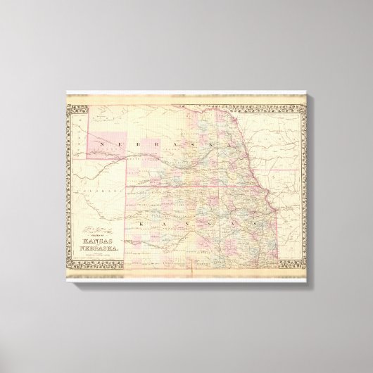 Kansas, Nebraska Leinwanddruck (Vorderseite)