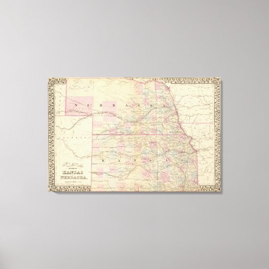 Kansas, Nebraska Leinwanddruck (Vorderseite)