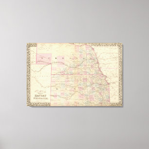 Kansas, Nebraska Leinwanddruck