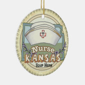 Kansas Nurse Keramik Ornament (Rechts)