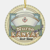 Kansas Nurse Keramik Ornament (Vorne)