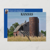 Kansas Old Country Barn Post Card Postkarte (Vorne/Hinten)