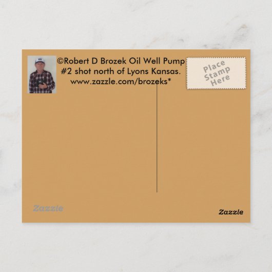 Kansas Ölpumpenpost Postkarte (Rückseite)