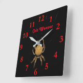Kansas Orb Weaver Square Clock Quadratische Wanduhr (Winkel)