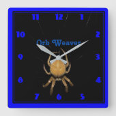 Kansas Orb Weaver Square Uhr (Vorderseite)