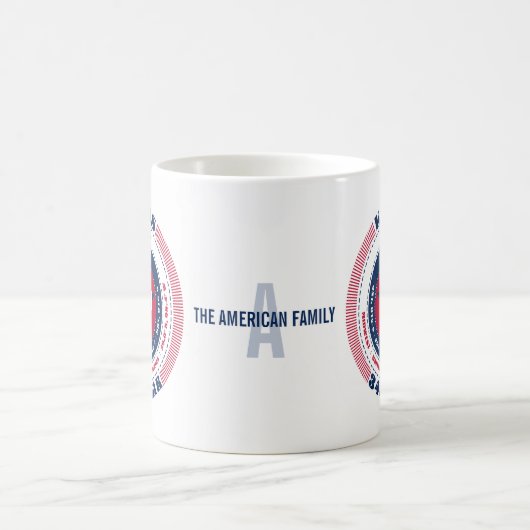 Kansas Patriotic Circular Monogram Tasse (Mittel)