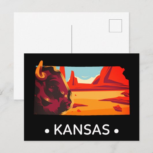 Kansas Postcard Postkarte (Vorne/Hinten)