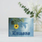 Kansas Postcard: Sonnenblume Postkarte (Stehend Vorderseite)