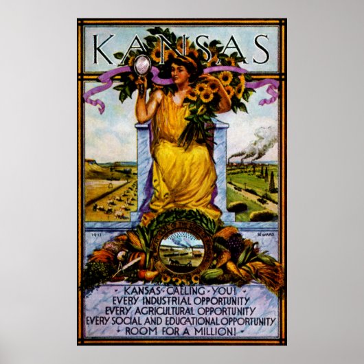 Kansas-Poster 1911 Poster (Vorne)