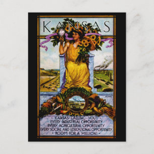 Kansas-Poster 1911 Postkarte