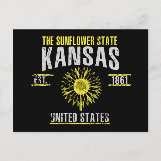 Kansas Postkarte (Vorderseite)
