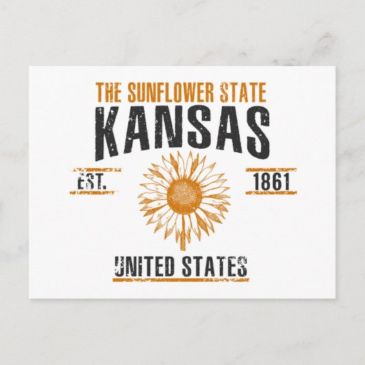 Kansas Postkarte (Vorderseite)