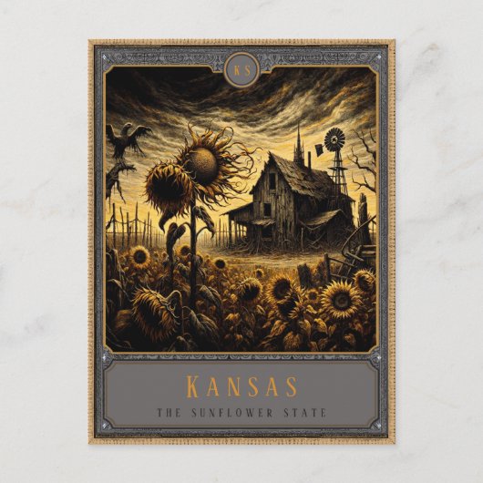 Kansas | Postkarte Gothic Art (Vorderseite)