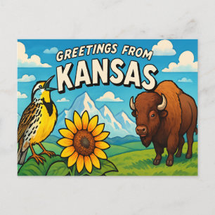 KANSAS-Postkarte Postkarte