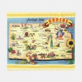 Kansas Postkarten-Karte Wurf Fleecedecke (Vorderseite (Horizontal))