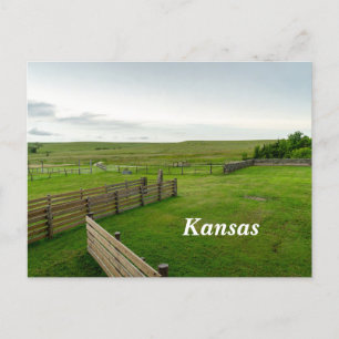 Kansas Prairie Postkarte